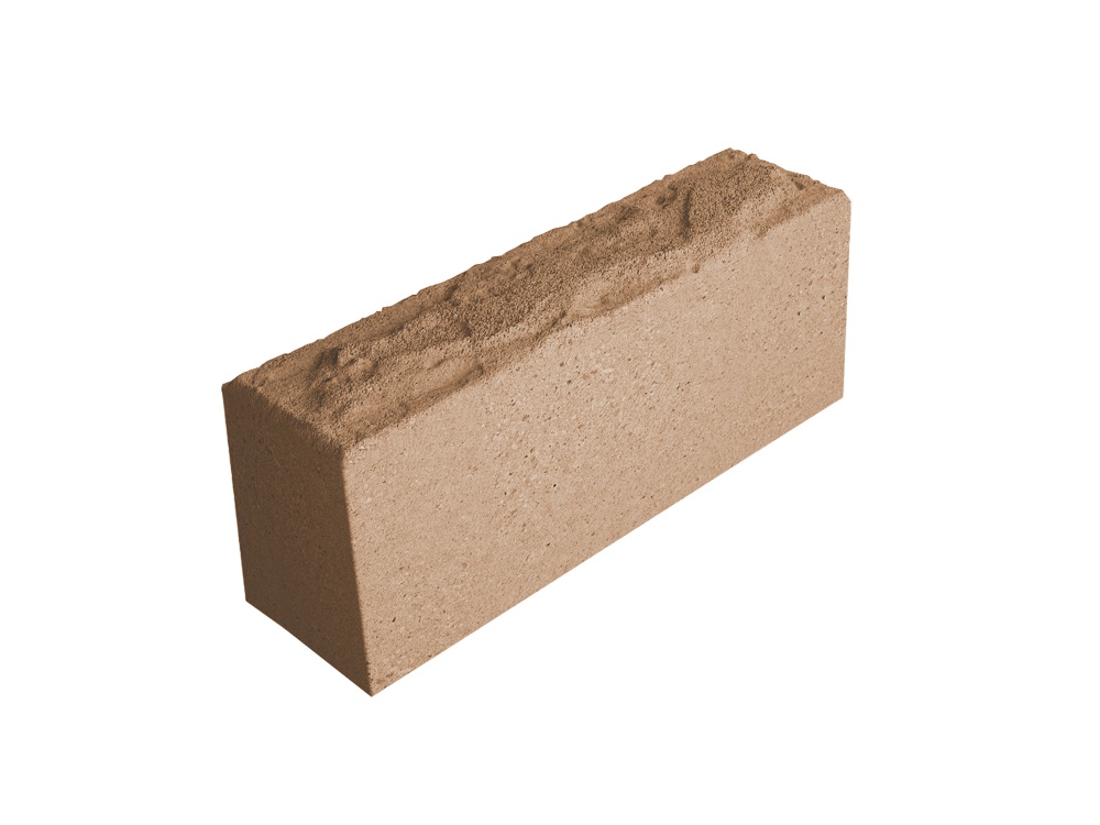 Кирпич полуторный песчано-цементный колотый ложок (250*120*88) коричневый