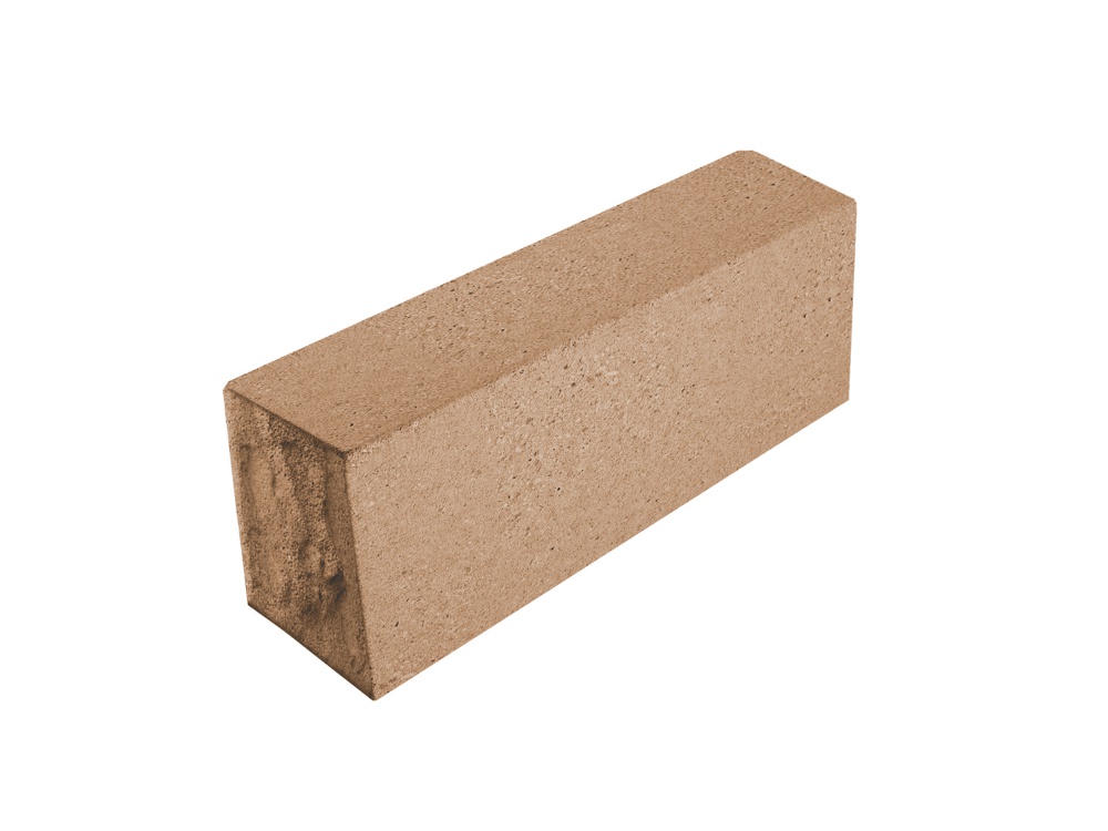 Кирпич одинарный песчано-цементный колотый тычок (250*120*65) коричневый