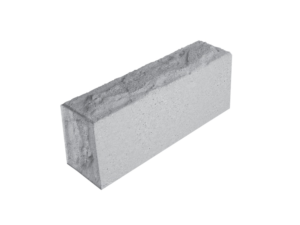 Кирпич полуторный песчано-цементный колотый ложок+тычок (250*120*88) серый