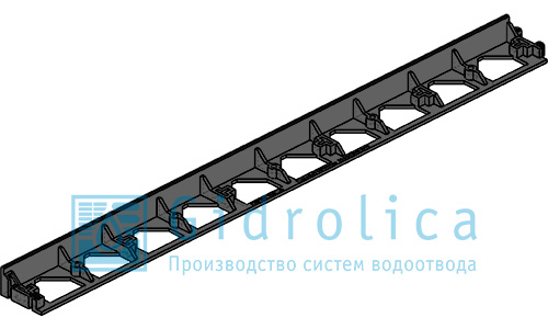Бордюр Gidrolica Line Б-100.8.4,5 - Пластиковый черный Д1000