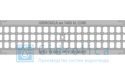Решетка водоприемная РВ-10.13,6.50 ячеестая чугунная ВЧ оцинкованная. 5075