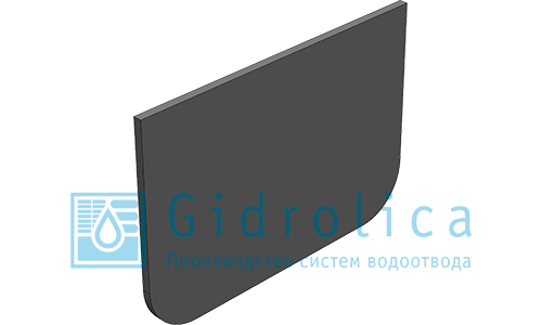 Заглушка торцевая для лотка водоотводного Gidrolica Light - пластиковая